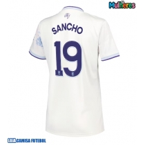 Camisa de Futebol Aston Villa Jadon Sancho #19 Equipamento Alternativo Mulheres 2025-26 Manga Curta